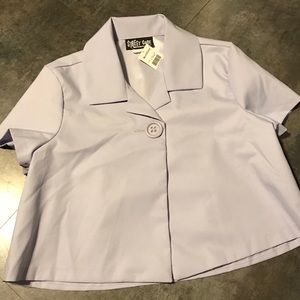 NWT Street Code Pastel Lavender Crop Jacket Size M